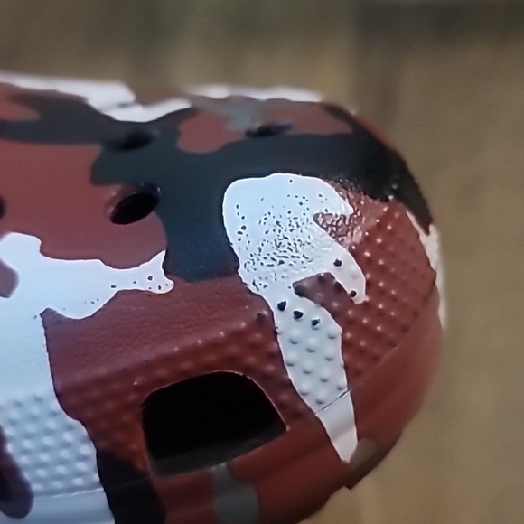 Maroon White Gray Camo Croocs main image 7